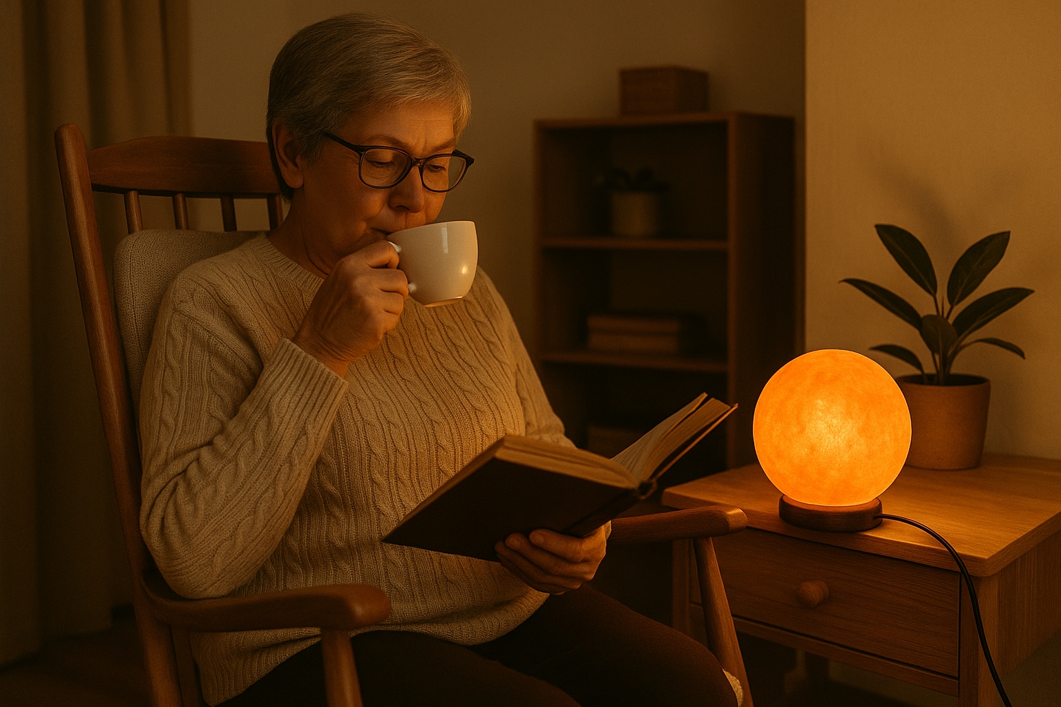 Himalájská solná lampa Luna (Měsíc), 3-4 kg - obrazek 4