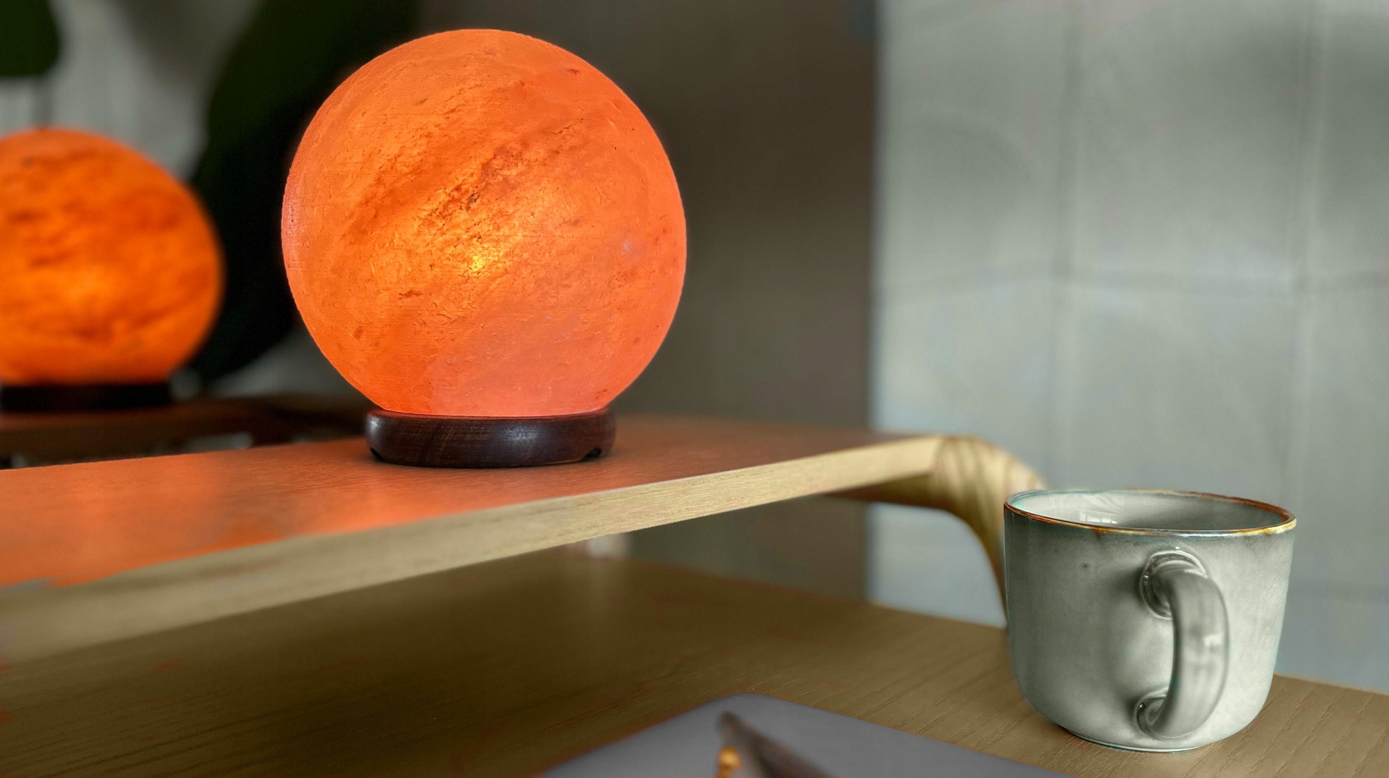 Himalájská solná lampa Luna (Měsíc), 3-4 kg - obrazek 7