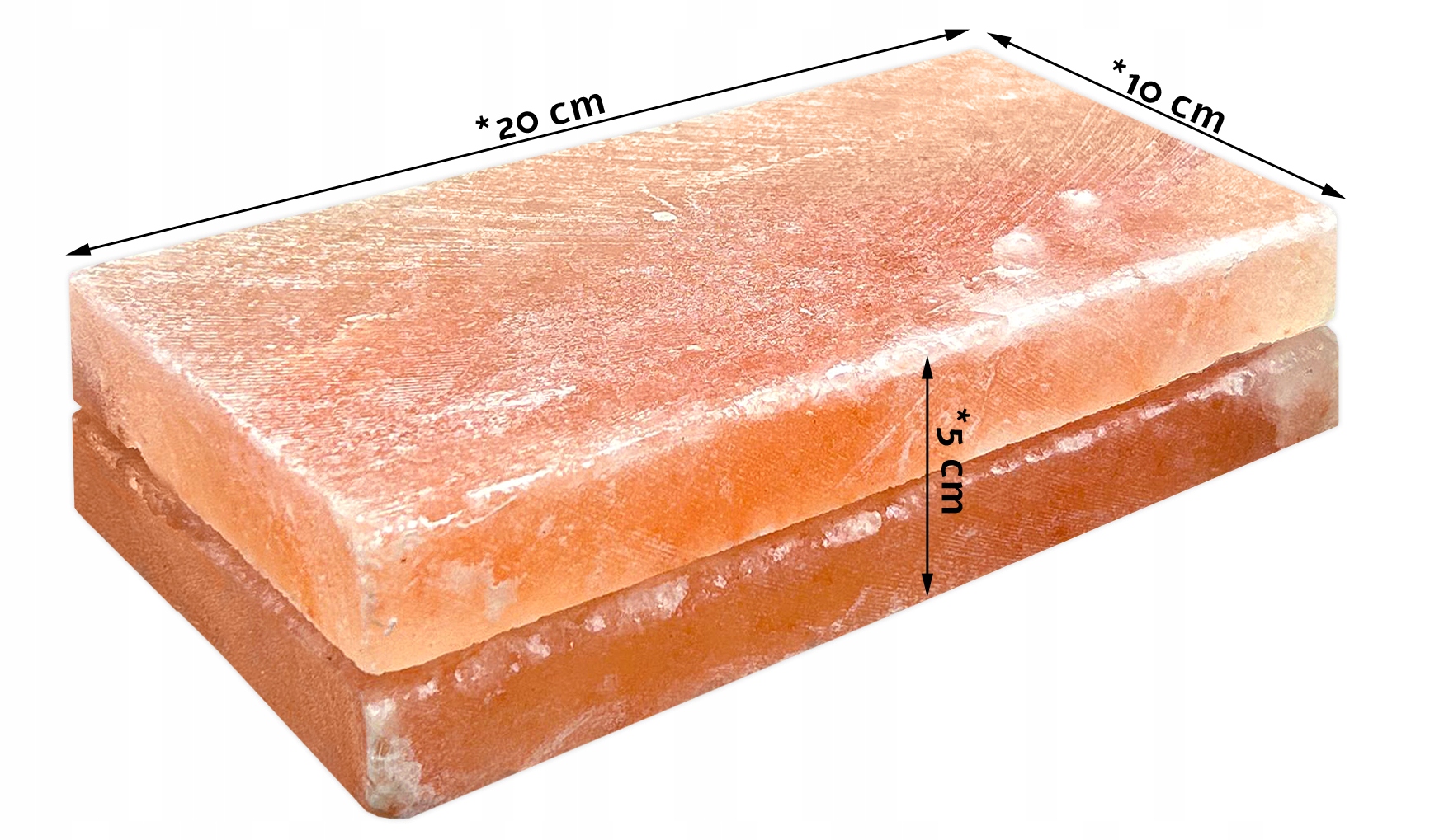 SOLNÁ CIHLA 1,3 kg JEDNOSTRANNĚ ŠTÍPANÁ 20x10x2,5 - obrazek 6