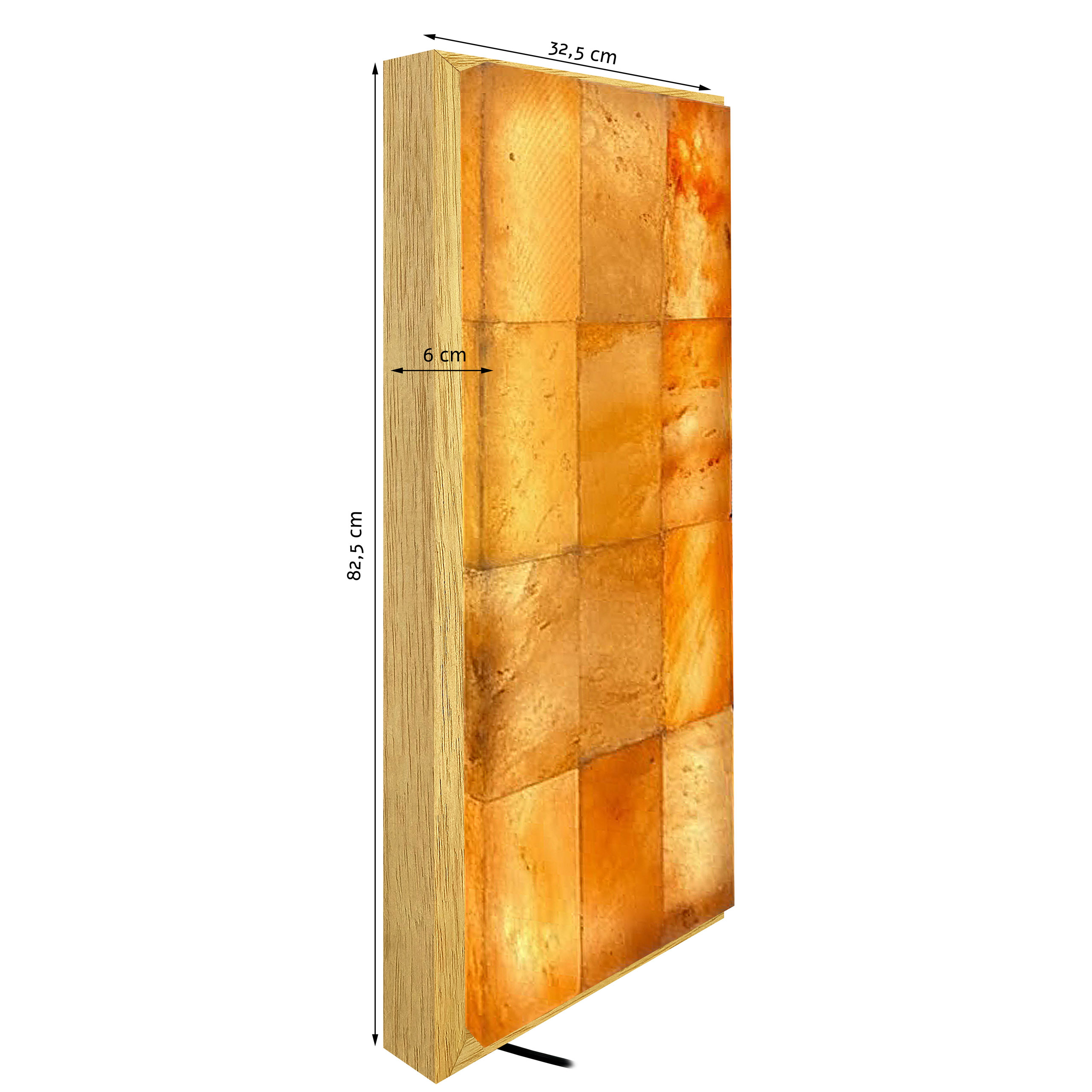 Solná lampa – Solný panel do sauny, Himalájská sůl, 32,5x82,5 cm - obrazek 9