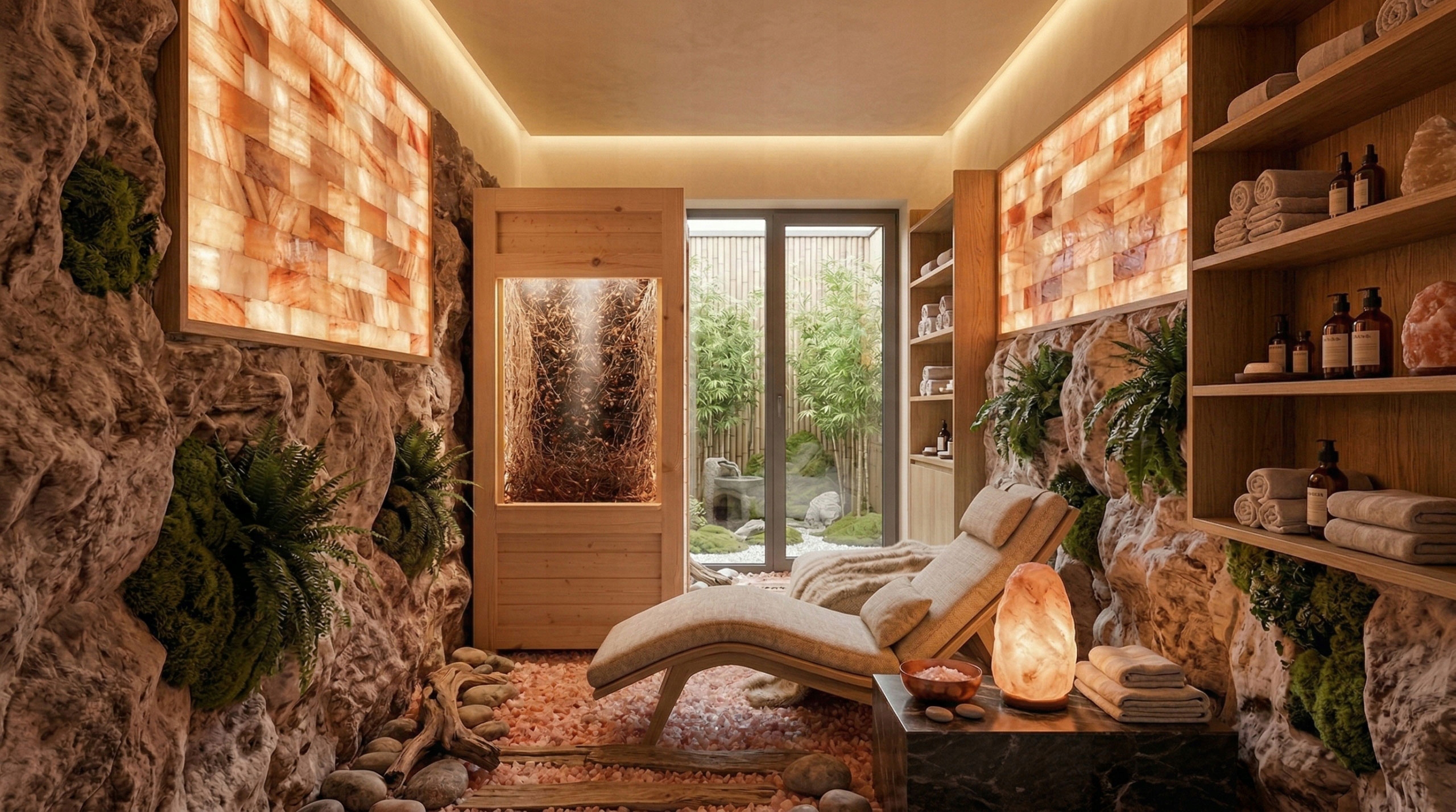 Hotová solná gradovna SPA zóna domácí solná jeskyně z BOROVICOVÉHO dřeva - obrazek 6