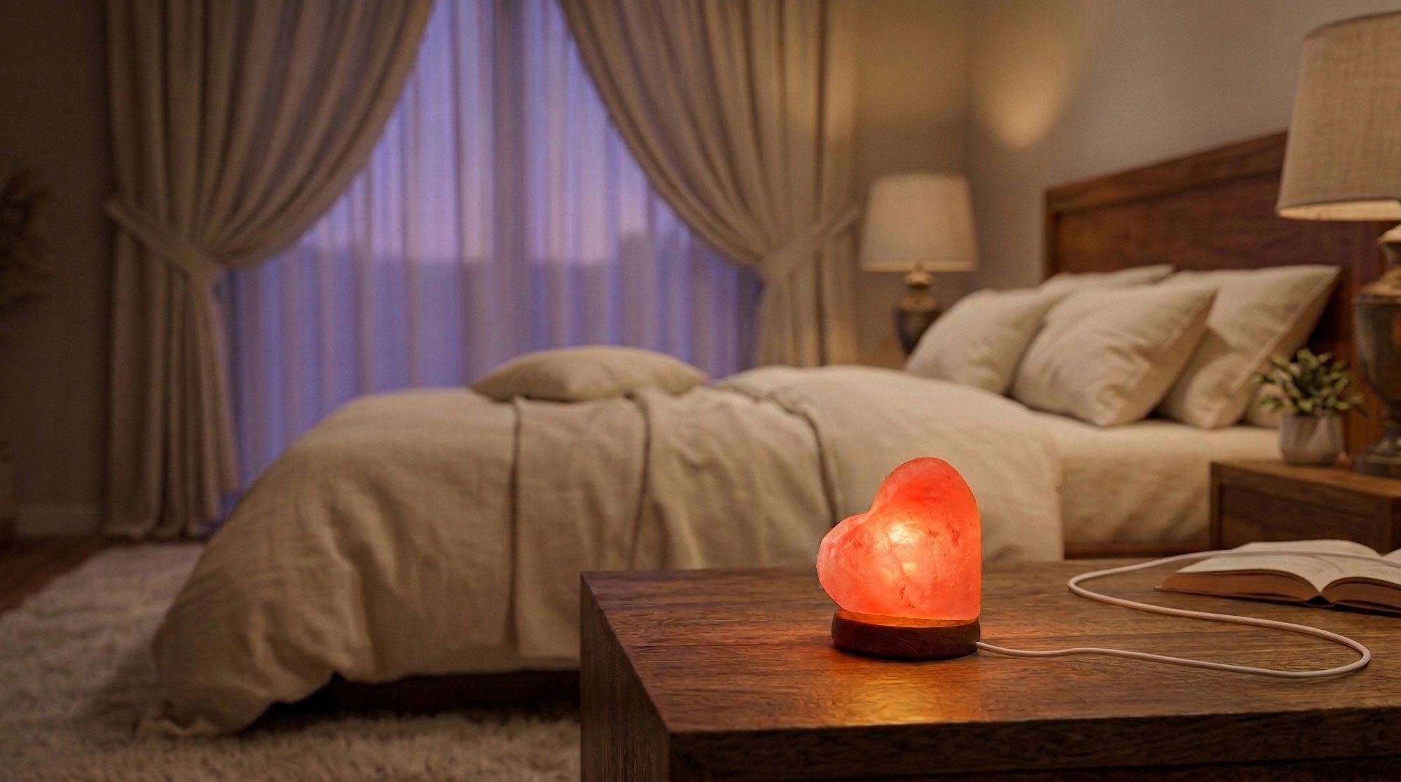Solná lampa Srdce na USB z himalájské soli, měnící barvy (RGB) - obrazek 7