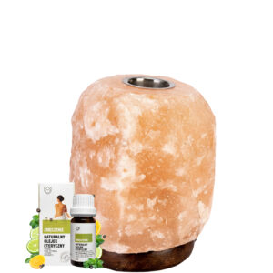 Aromaterapeutická solná lampa 3-5 kg + esenciální olej