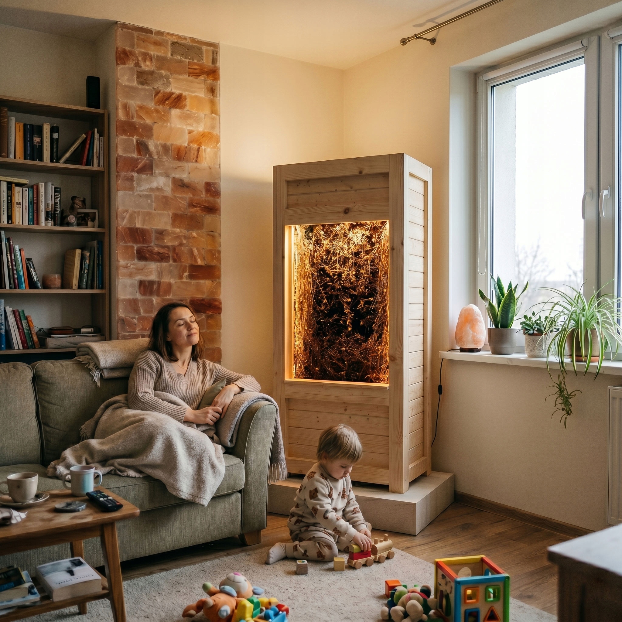 Hotová solná gradovna SPA zóna domácí solná jeskyně z BOROVICOVÉHO dřeva - obrazek 7