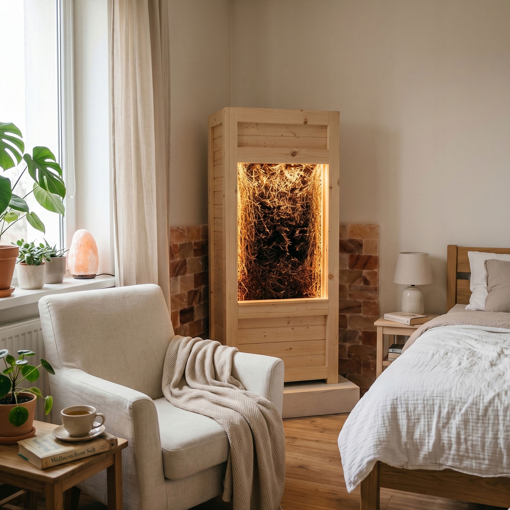 Hotová solná gradovna SPA zóna domácí solná jeskyně z BOROVICOVÉHO dřeva - obrazek 10