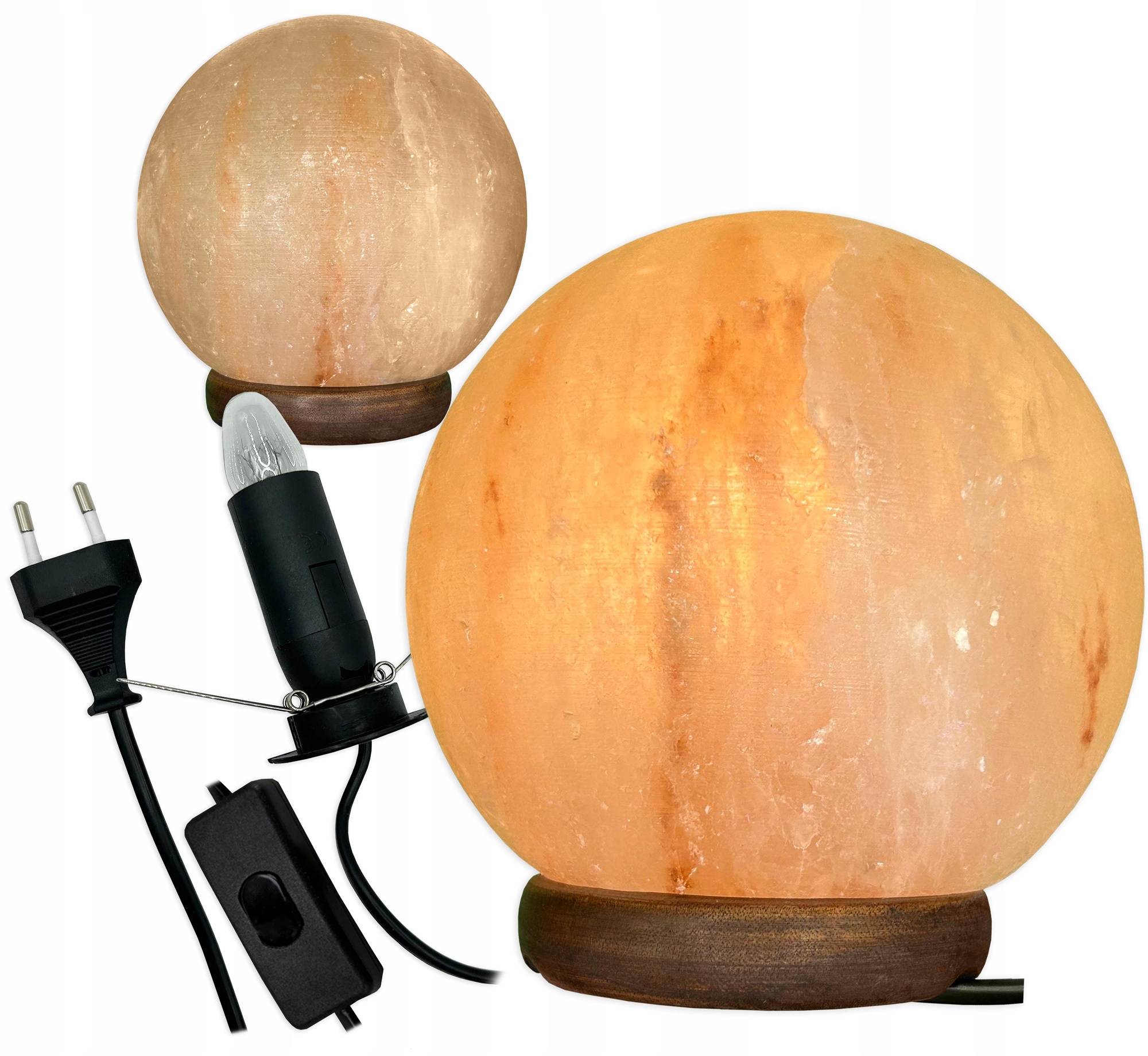 Himalájská solná lampa Luna (Měsíc), 3-4 kg - obrazek 5