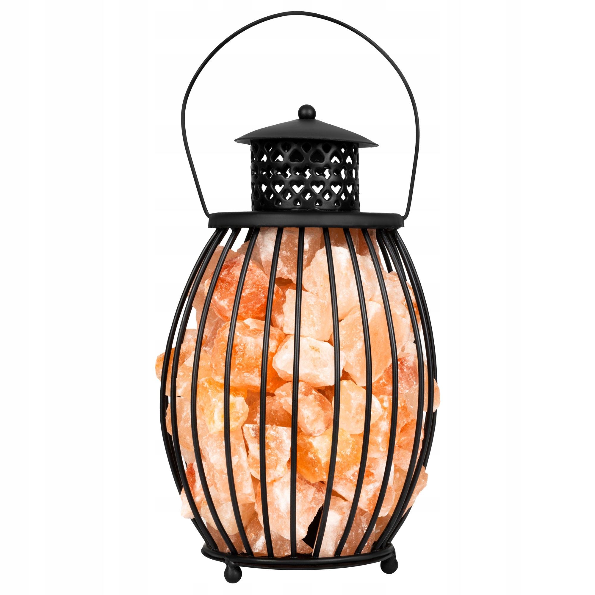 Himalájská solná lampa v kovovém koši Laterna - obrazek 3