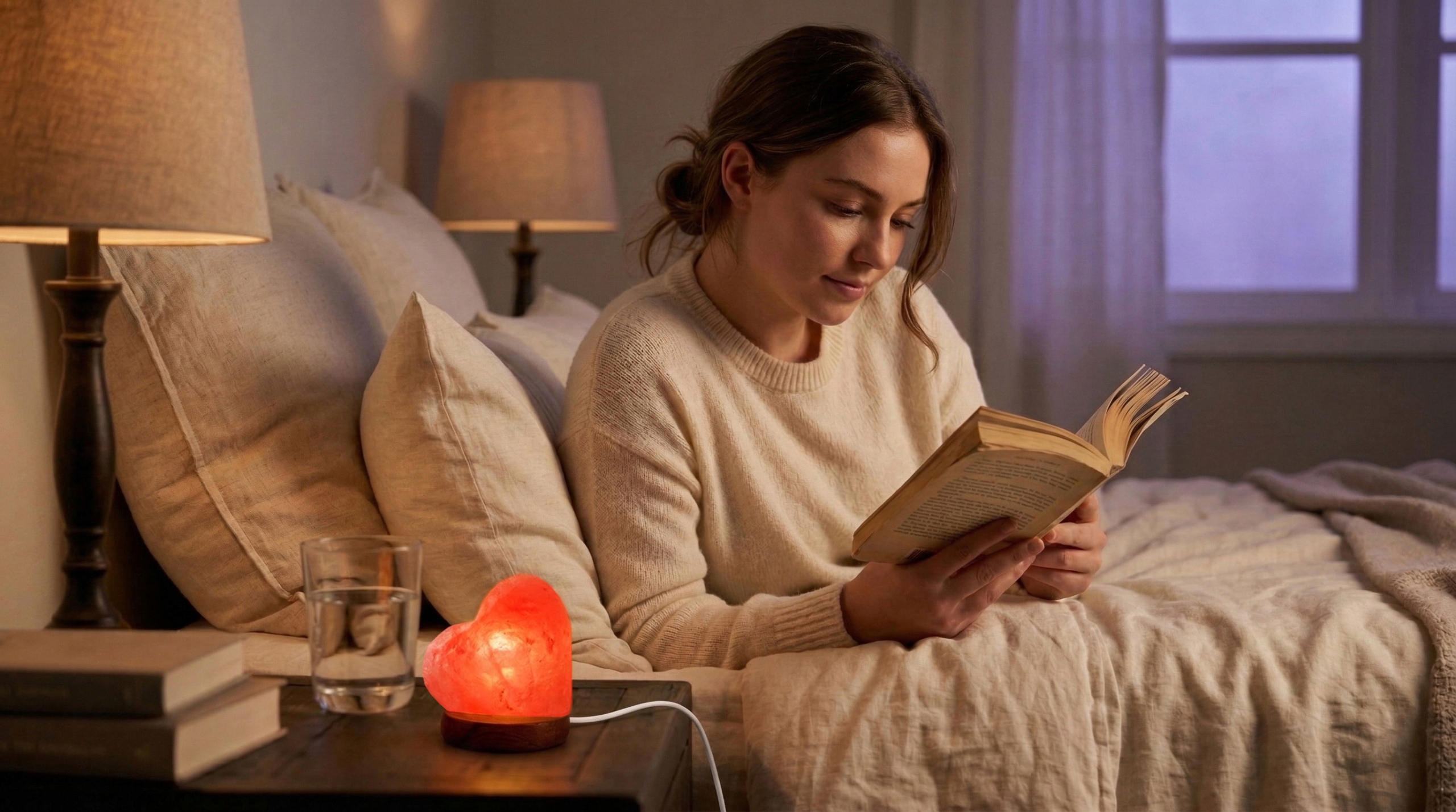 Solná lampa Srdce na USB z himalájské soli, měnící barvy (RGB) - obrazek 4