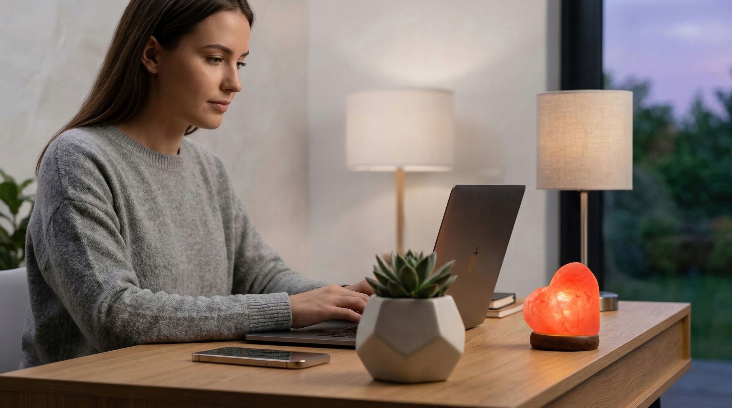 Solná lampa Srdce na USB z himalájské soli, měnící barvy (RGB) - obrazek 8