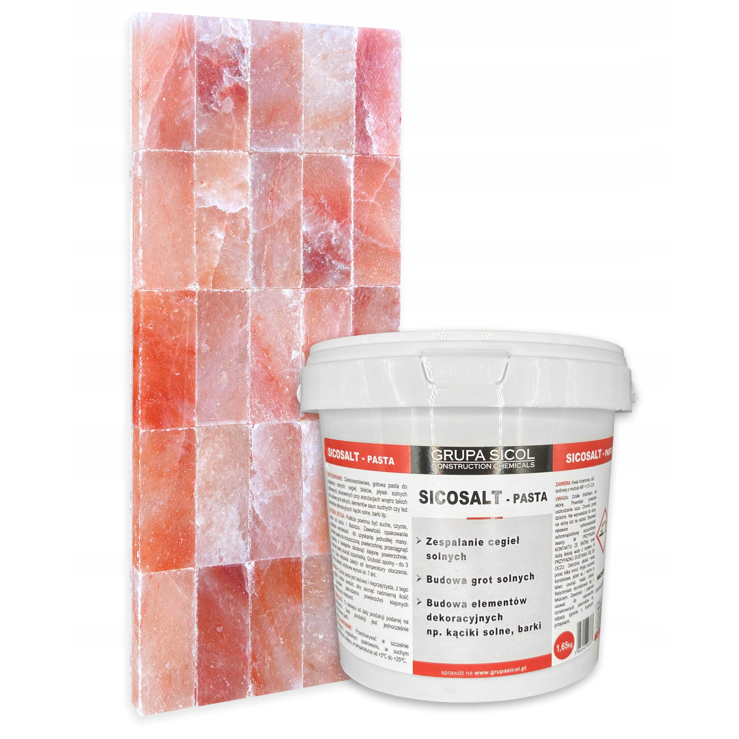 Lepicí pasta na solné cihly, solnou cihlu, do jeskyní SILCOSALT 310ml - 1,65kg