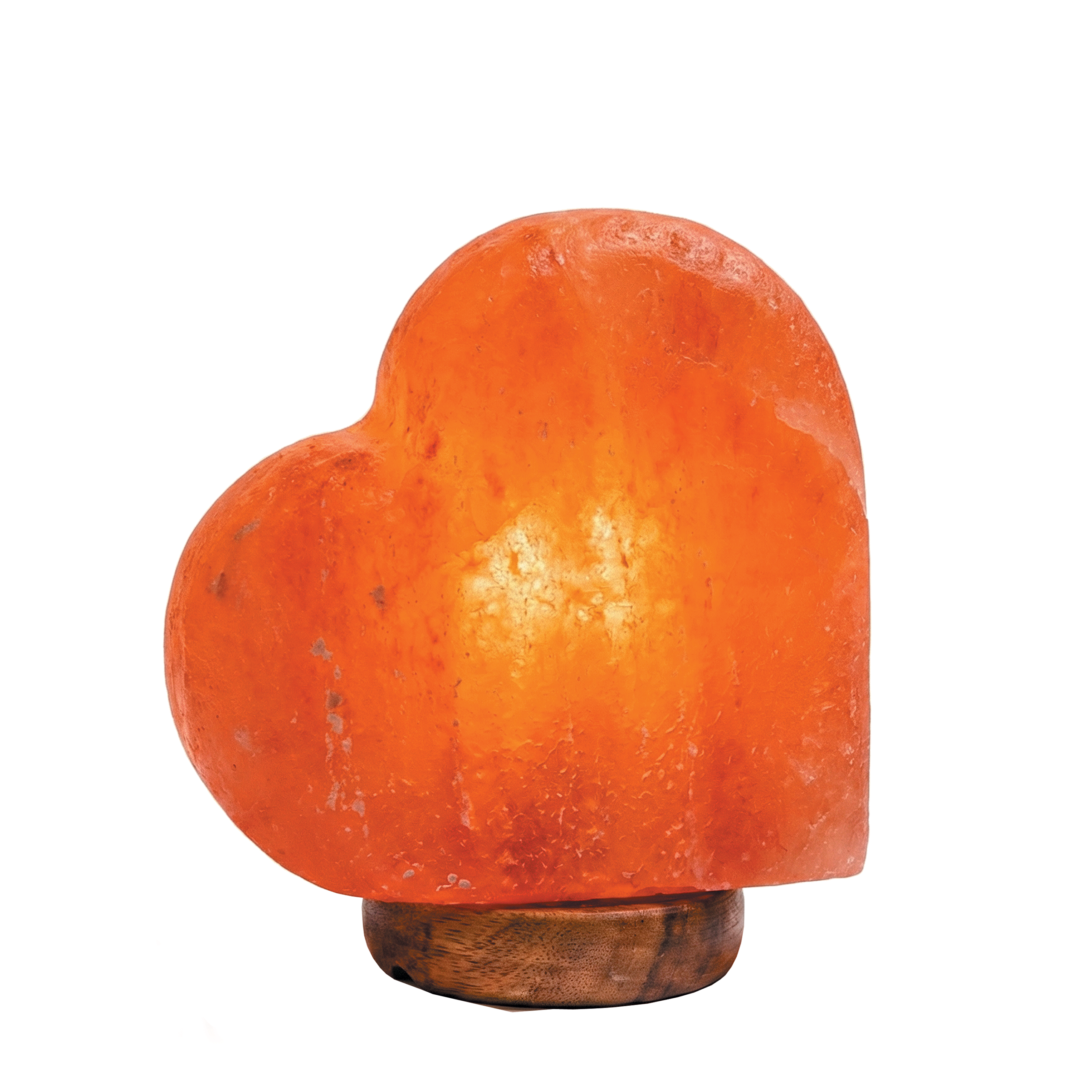 Solná lampa Srdce z himalájské soli – přírodní ionizátor, ručně broušená - obrazek 2