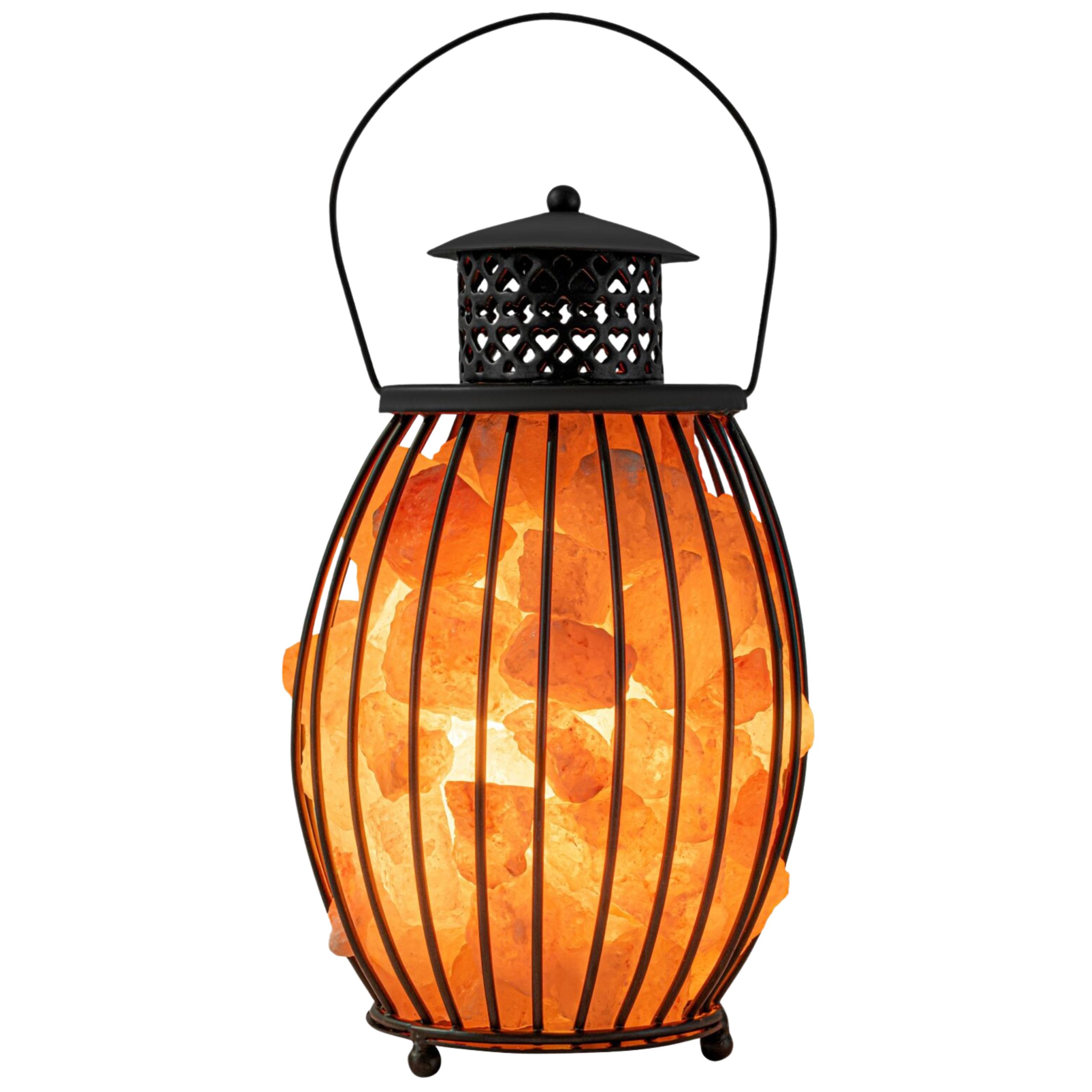 Himalájská solná lampa v kovovém koši Laterna - obrazek 2