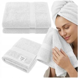 Ręcznik 70x140 Bawełna 600g GRUBY MIĘSISTY PREMIUM Biały spa basen prezent