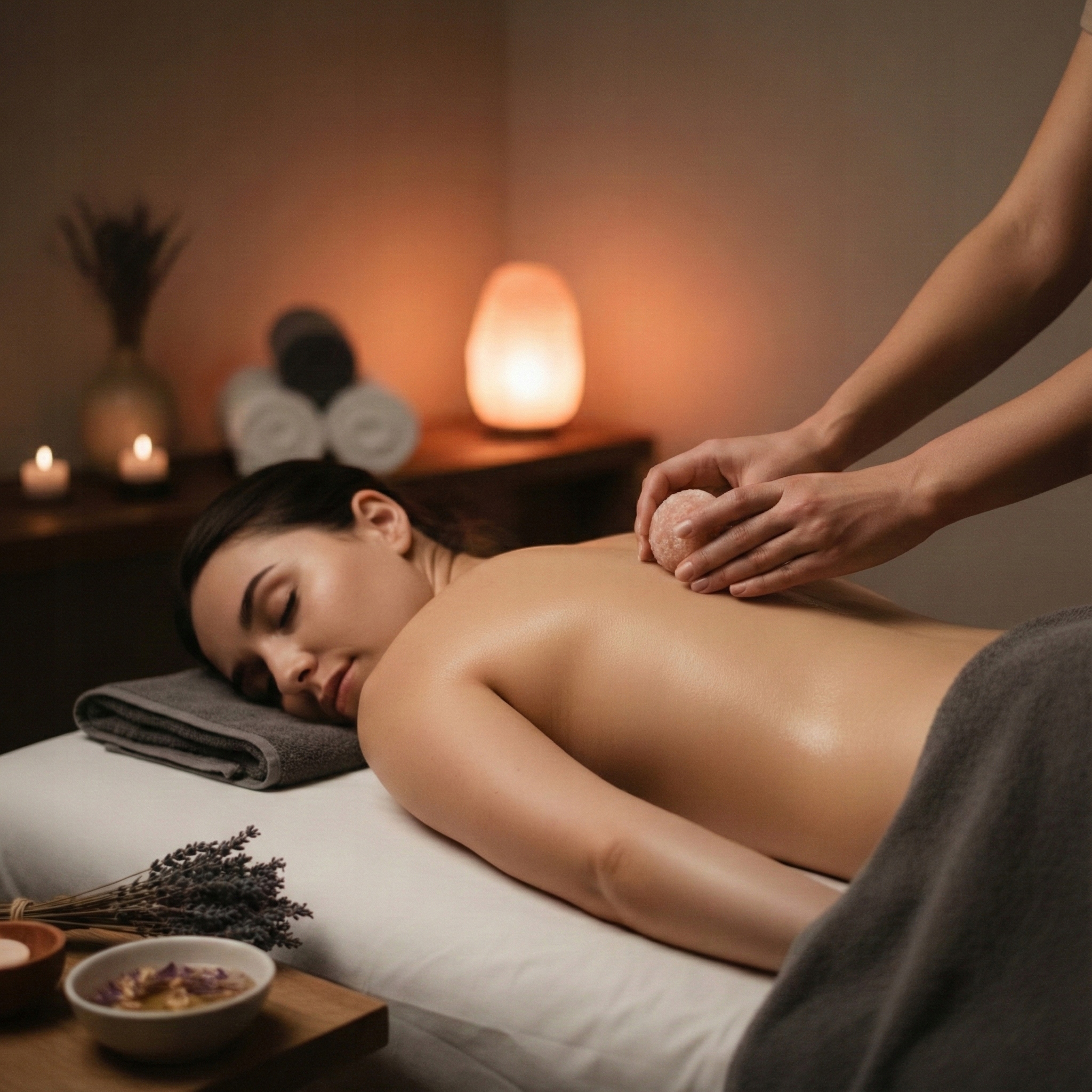Kula do masażu solna 5 cm - naturalna sól himalajska Zdrowie Relaks spa - obrazek 2