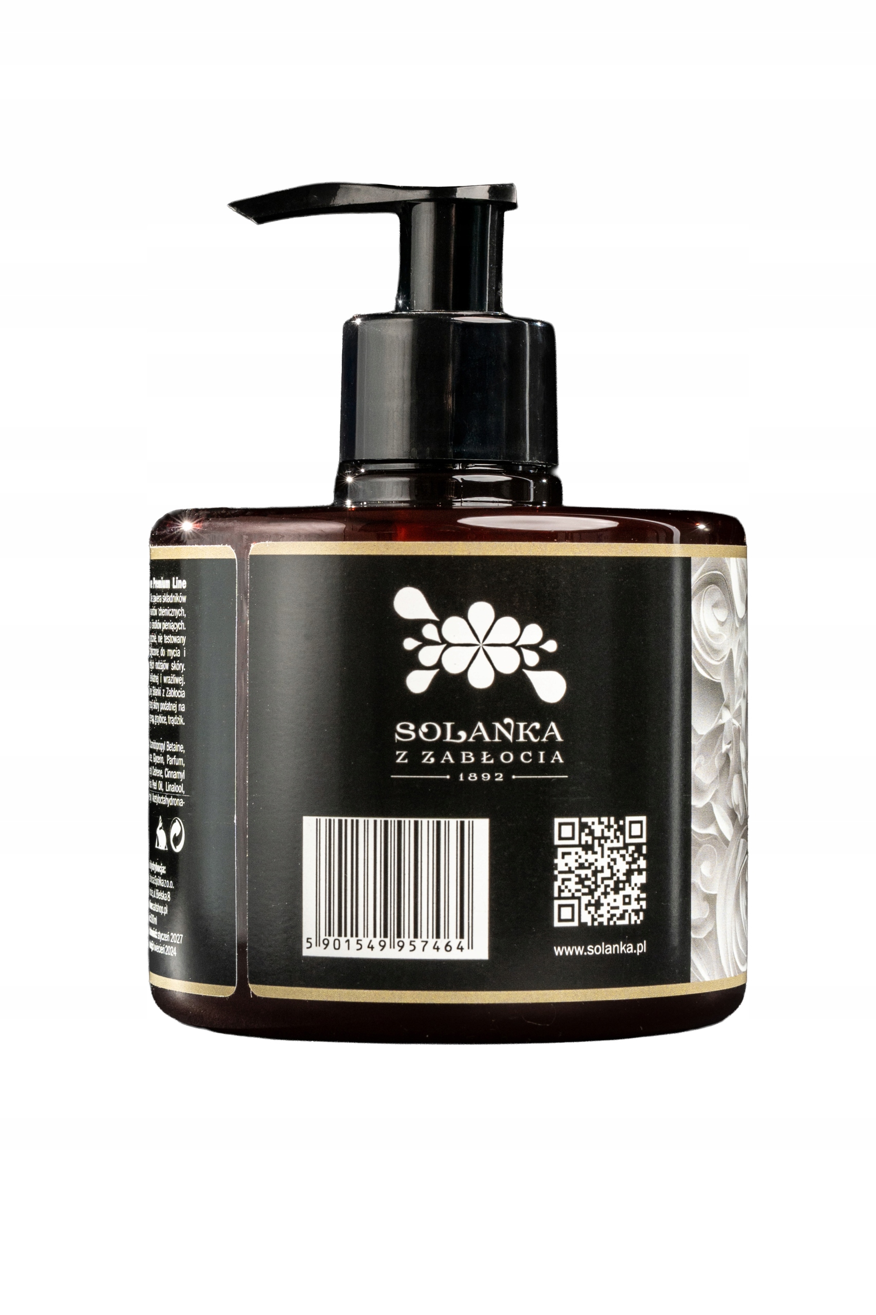 Zabłockie mydło SOLANKOWE naturalne w płynie czarna orchidea 300ml - obrazek 3