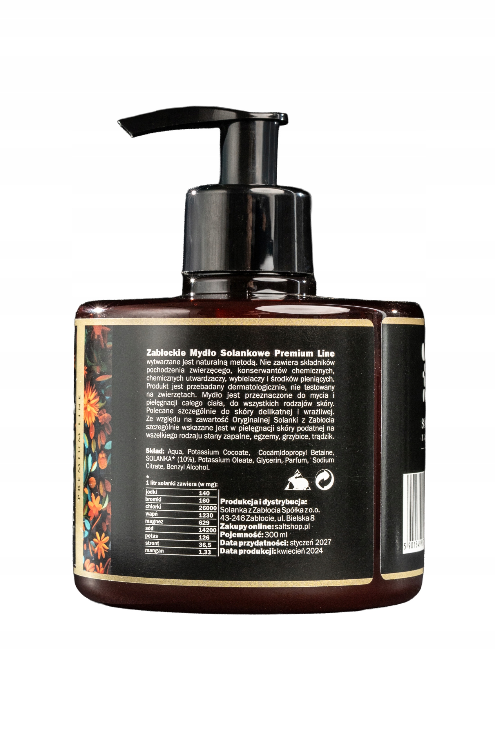 ZABŁOCKIE MYDŁO SOLANKOWE W PŁYNIE MUSUJĄCA KOMBUCHA 300ml - obrazek 3