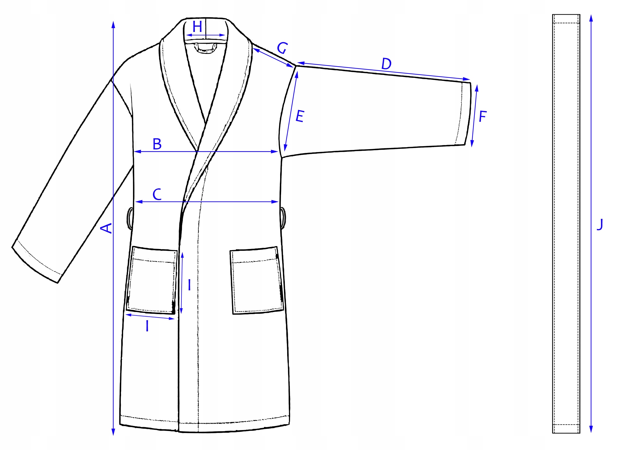 Szlafrok Biały Frotte Damski Męski Bawełna Unisex Hotelowy Miękki Chłonny S-XL - obrazek 13
