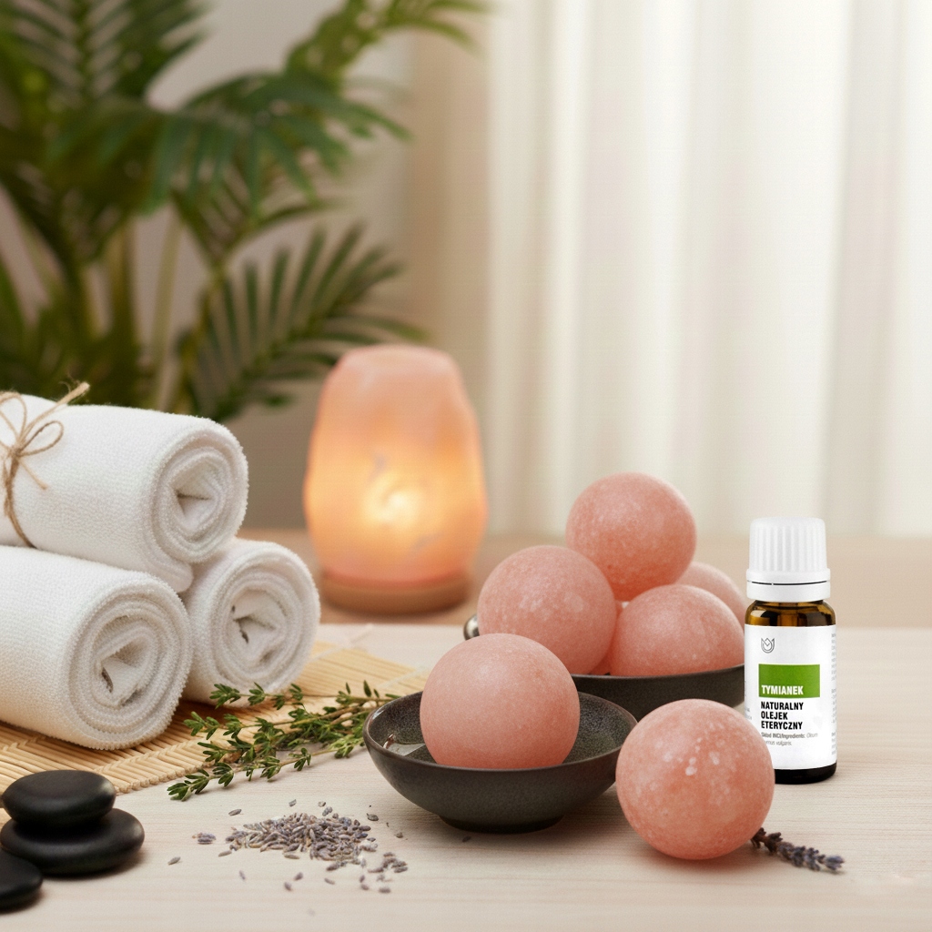 Kula do masażu solna 5 cm - naturalna sól himalajska Zdrowie Relaks spa - obrazek 4
