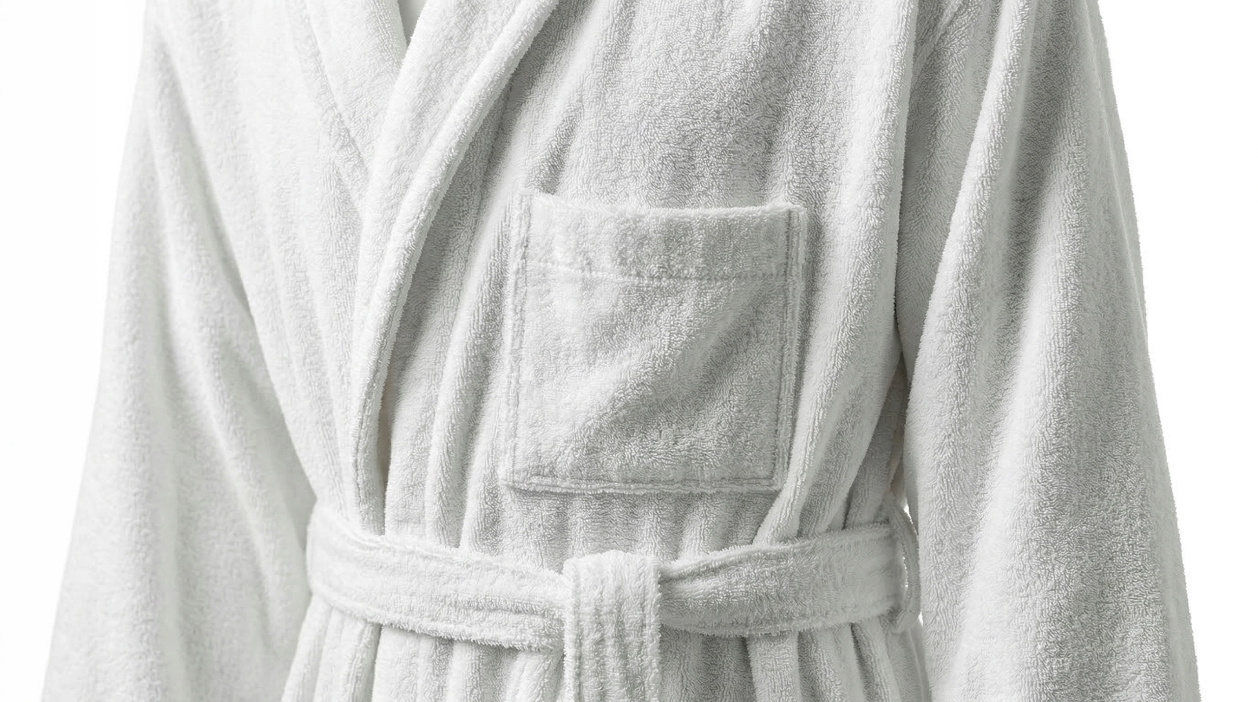 Szlafrok Biały Frotte Damski Męski Bawełna Unisex Hotelowy Miękki Chłonny S-XL - obrazek 15