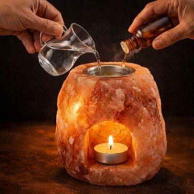 NATURALNY KOMINEK Z SOLI Himalajskiej podgrzewacz + olejek eteryczny GRATIS - obrazek 4